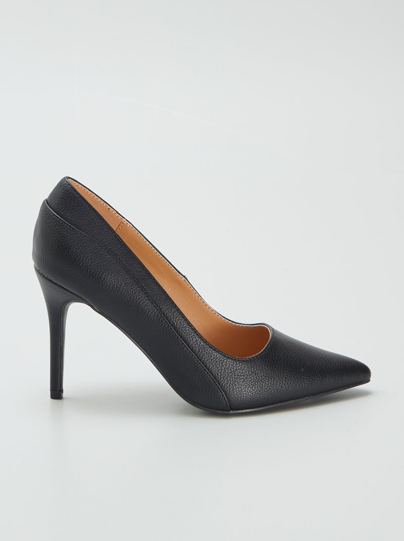 Escarpins à talons aiguilles Noir - Kiabi