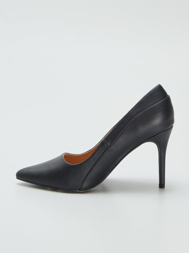 Escarpins à talons aiguilles Noir - Kiabi