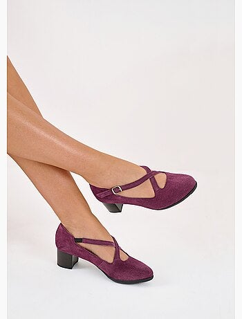 Escarpins à talons largeur confort cuir - afibel