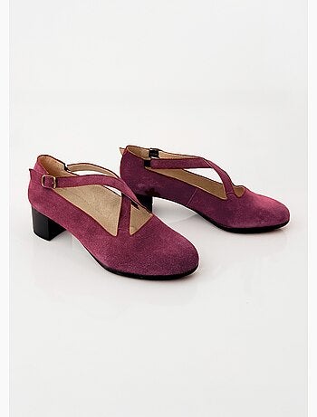 Escarpins à talons largeur confort cuir - afibel