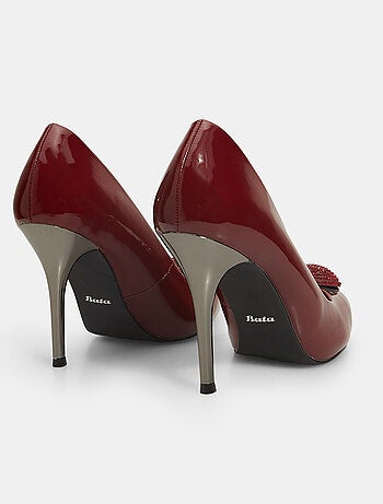 Escarpins avec détail bijou et talon doré BATA