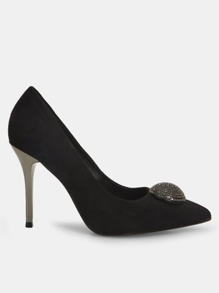 Escarpins avec détail bijou et talon doré BATA