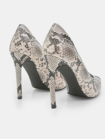 Escarpins avec imprimé python et talon haut BATA
