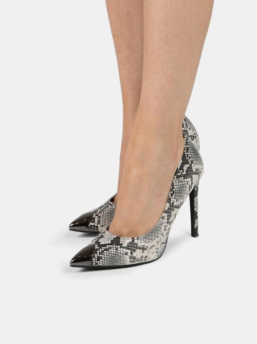 Escarpins avec imprimé python et talon haut BATA - Kiabi