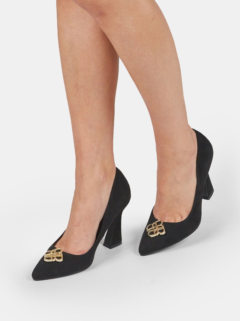 Escarpins avec talon bobine BATA Noir - Kiabi