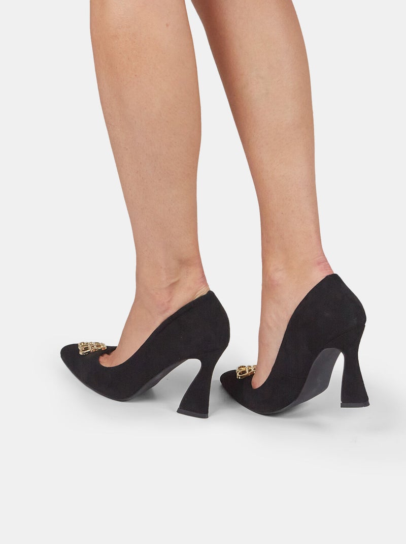 Escarpins avec talon bobine BATA Noir - Kiabi