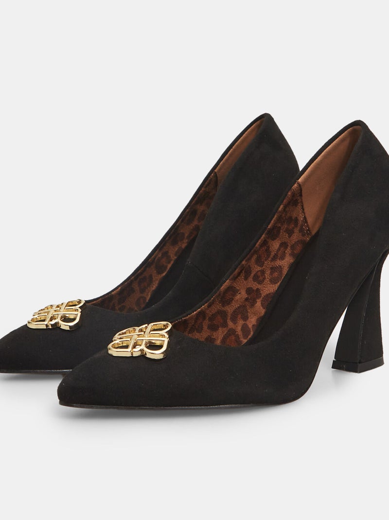 Escarpins avec talon bobine BATA Noir - Kiabi