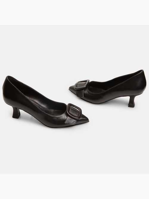 Escarpins avec talon midi et boucle - Kiabi