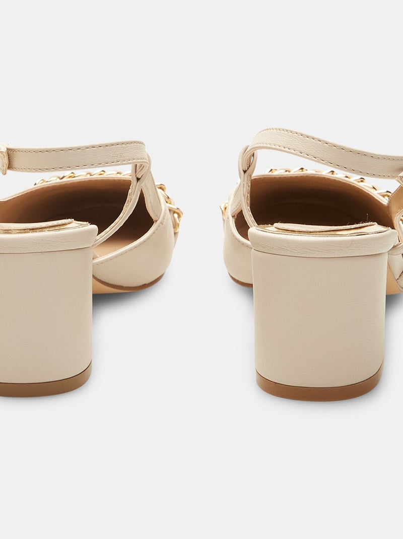 Escarpins avec talon midi et chaîne BATA Rose - Kiabi