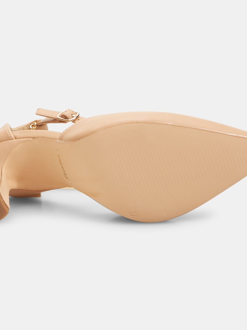 Escarpins avec talon midi et empiècement à la cheville BATA Rose - Kiabi