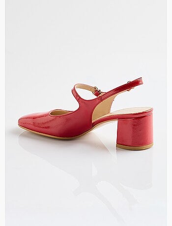 Escarpins babies vernis talon carré - Afibel