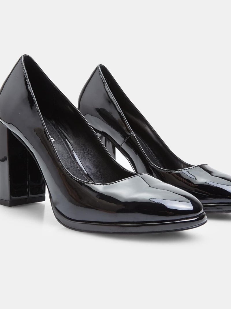 Escarpins bata red label avec talon de 9 cm Noir - Kiabi
