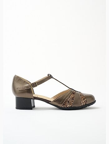 Escarpins bi-matière grande largeur - Afibel