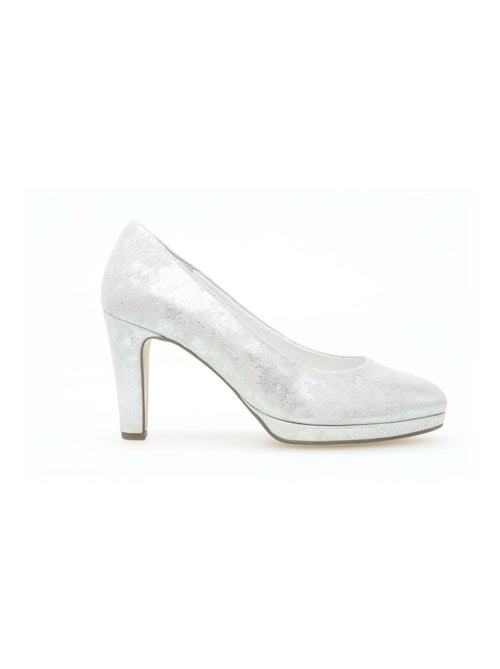 Escarpins blanc en cuir Gabor - Kiabi