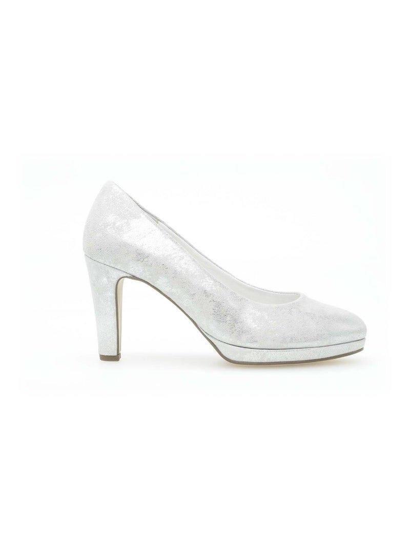 Escarpins blanc en cuir Gabor Gris - Kiabi