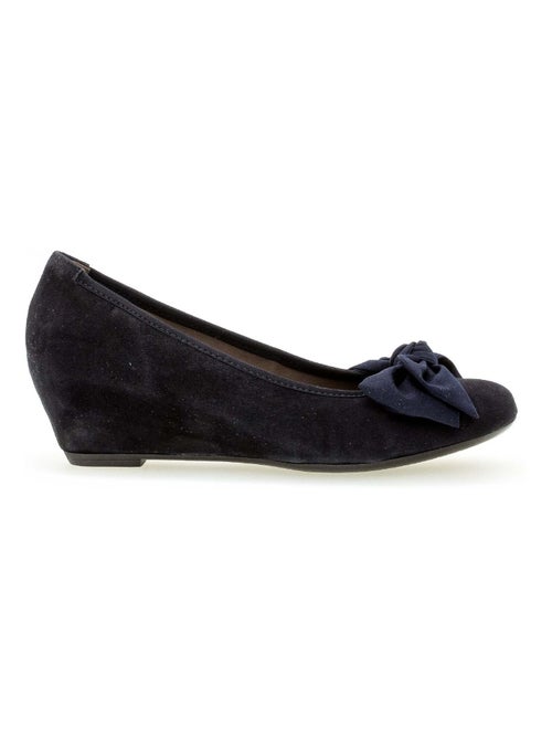 Escarpins bleu  en daim - Kiabi