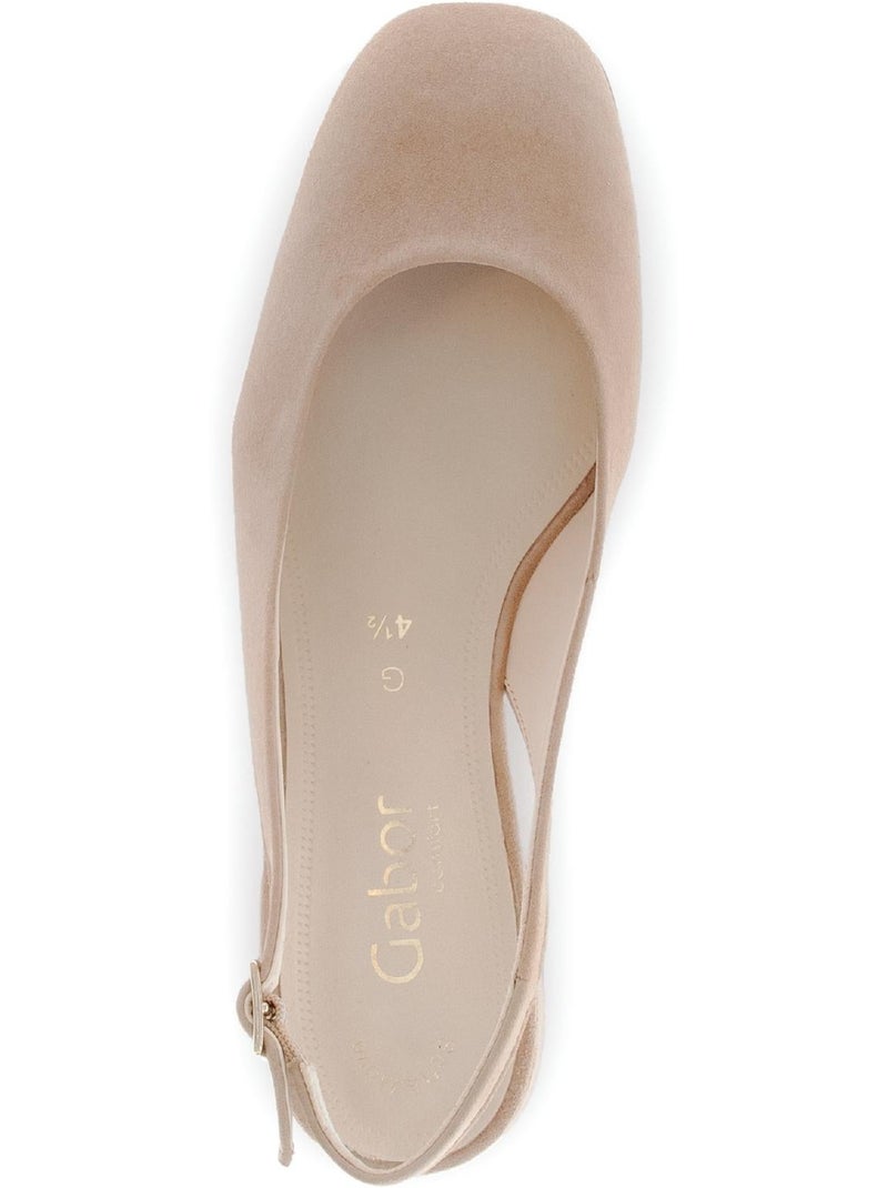 Escarpins bride arrière  en Nubuck Beige - Kiabi