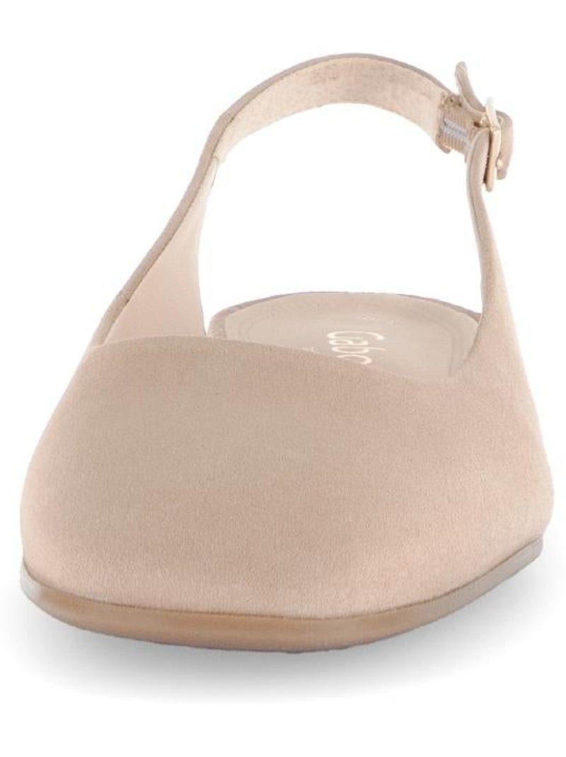 Escarpins bride arrière  en Nubuck Beige - Kiabi