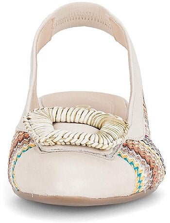 Escarpins brides arrière en cuir
