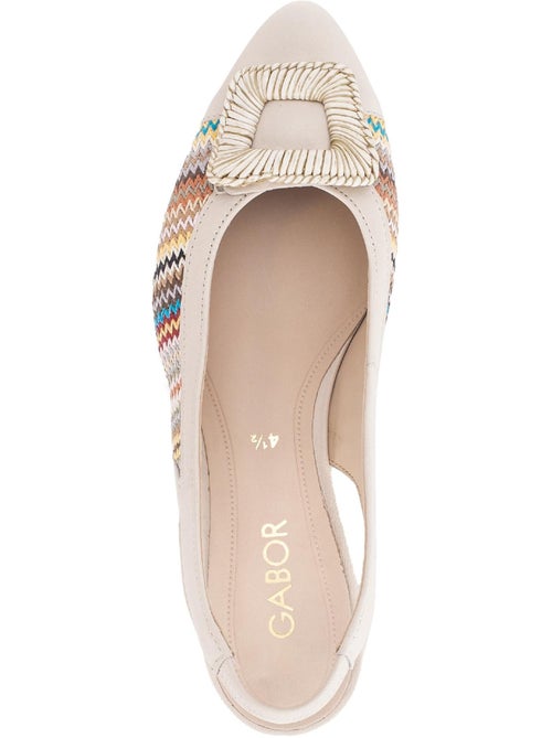 Escarpins brides arrière  en cuir - Kiabi