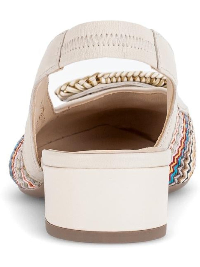 Escarpins brides arrière  en cuir Beige - Kiabi