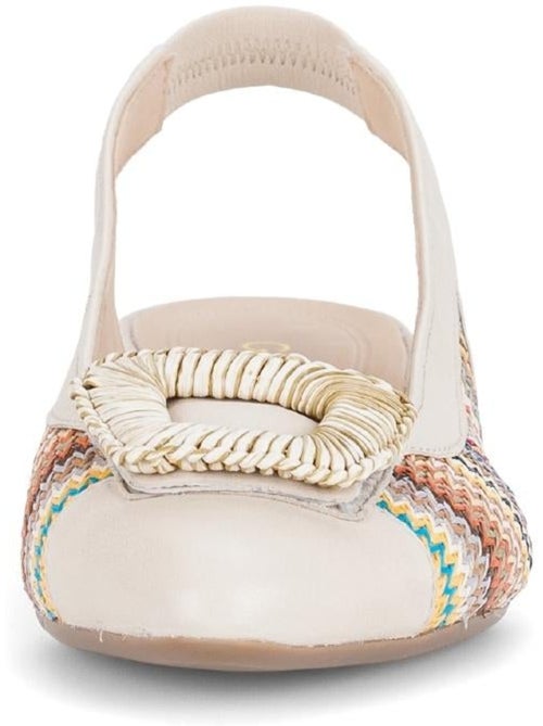 Escarpins brides arrière  en cuir - Kiabi