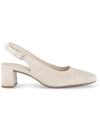 Escarpins brides arrière en nubuck
