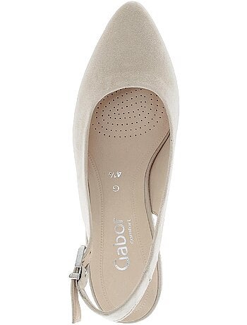 Escarpins brides arrière en nubuck