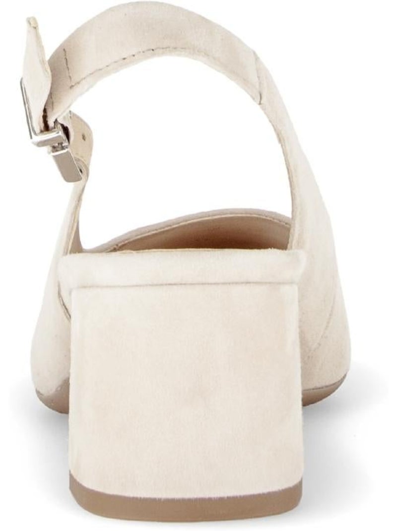 Escarpins brides arrière  en nubuck Beige - Kiabi