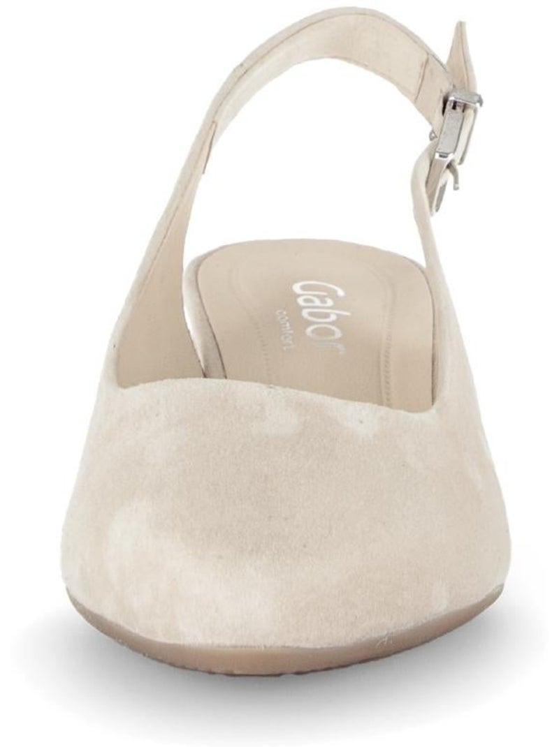 Escarpins brides arrière  en nubuck Beige - Kiabi