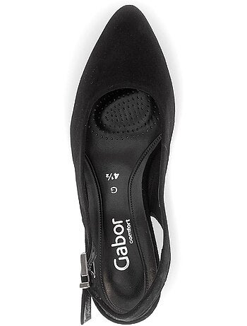 Escarpins brides arrière en nubuck