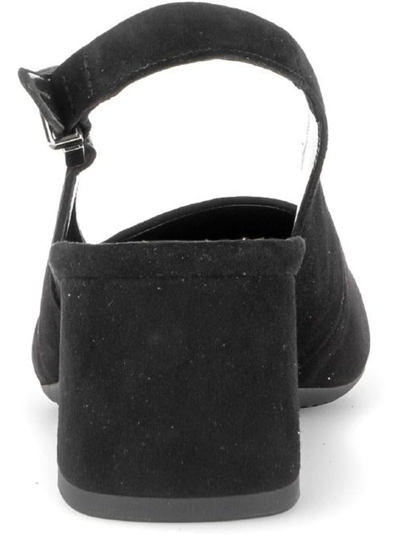 Escarpins brides arrière  en nubuck Noir Noir - Kiabi