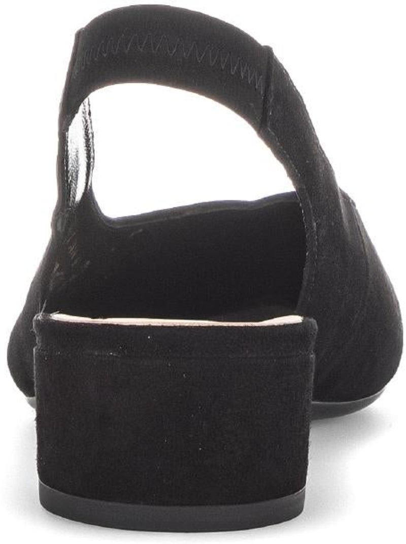 Escarpins Brides arrière  en Nubuck Noir Noir - Kiabi