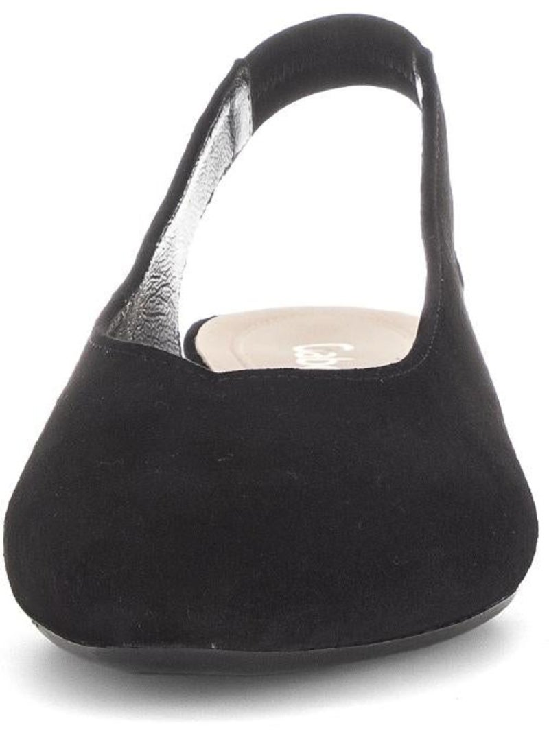 Escarpins Brides arrière  en Nubuck Noir Noir - Kiabi