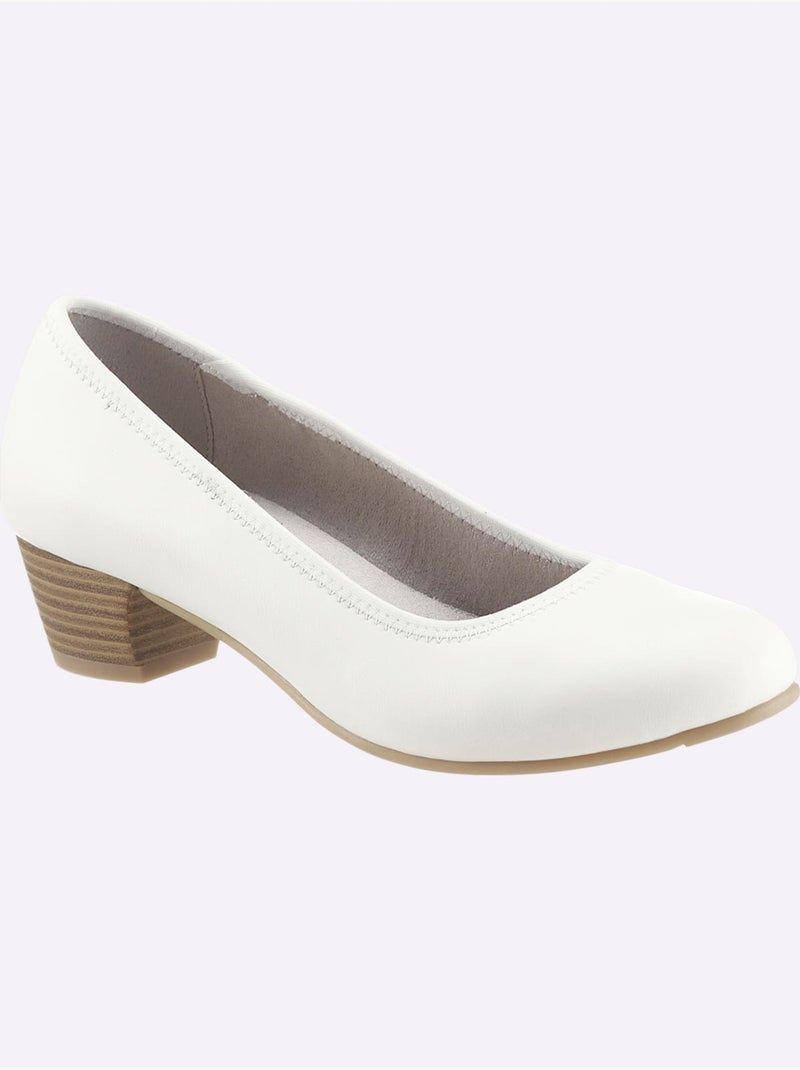 Escarpins classiques à talon de marche confortable - Taille standard - Witt Blanc - Kiabi