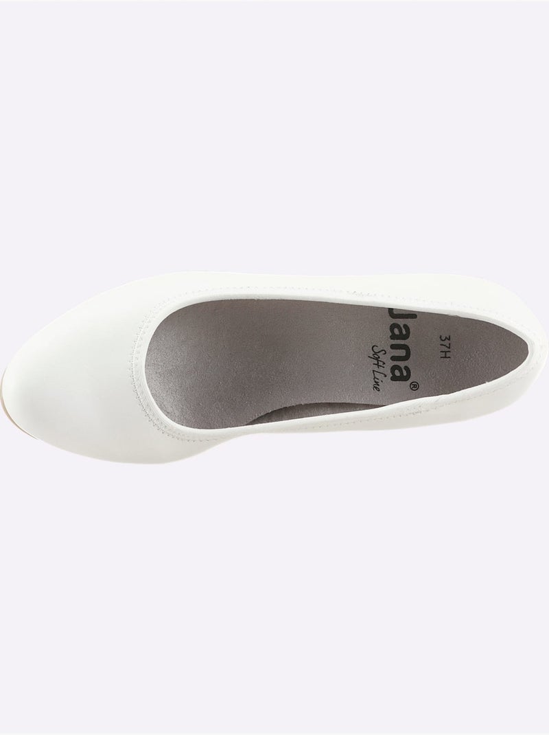 Escarpins classiques à talon de marche confortable - Taille standard - Witt Blanc - Kiabi