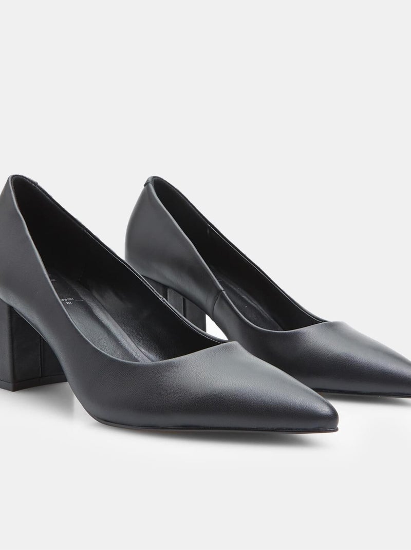 Escarpins classiques en cuir BATA Noir - Kiabi