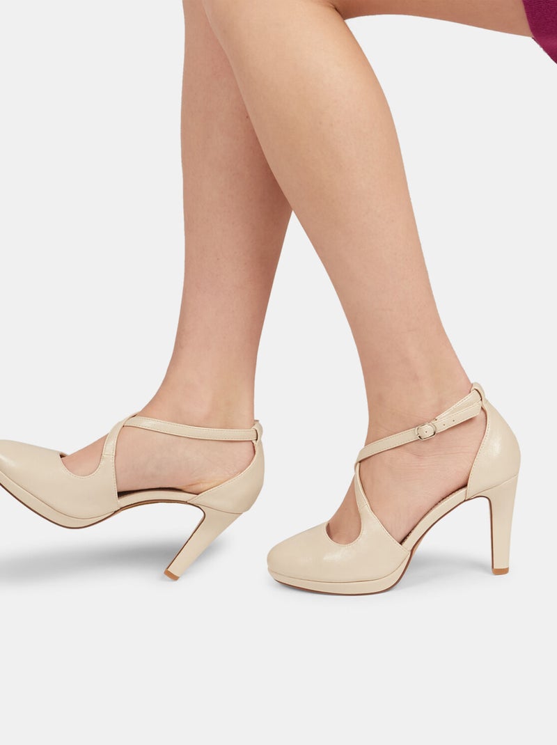 Escarpins confortables BATA Beige - Kiabi