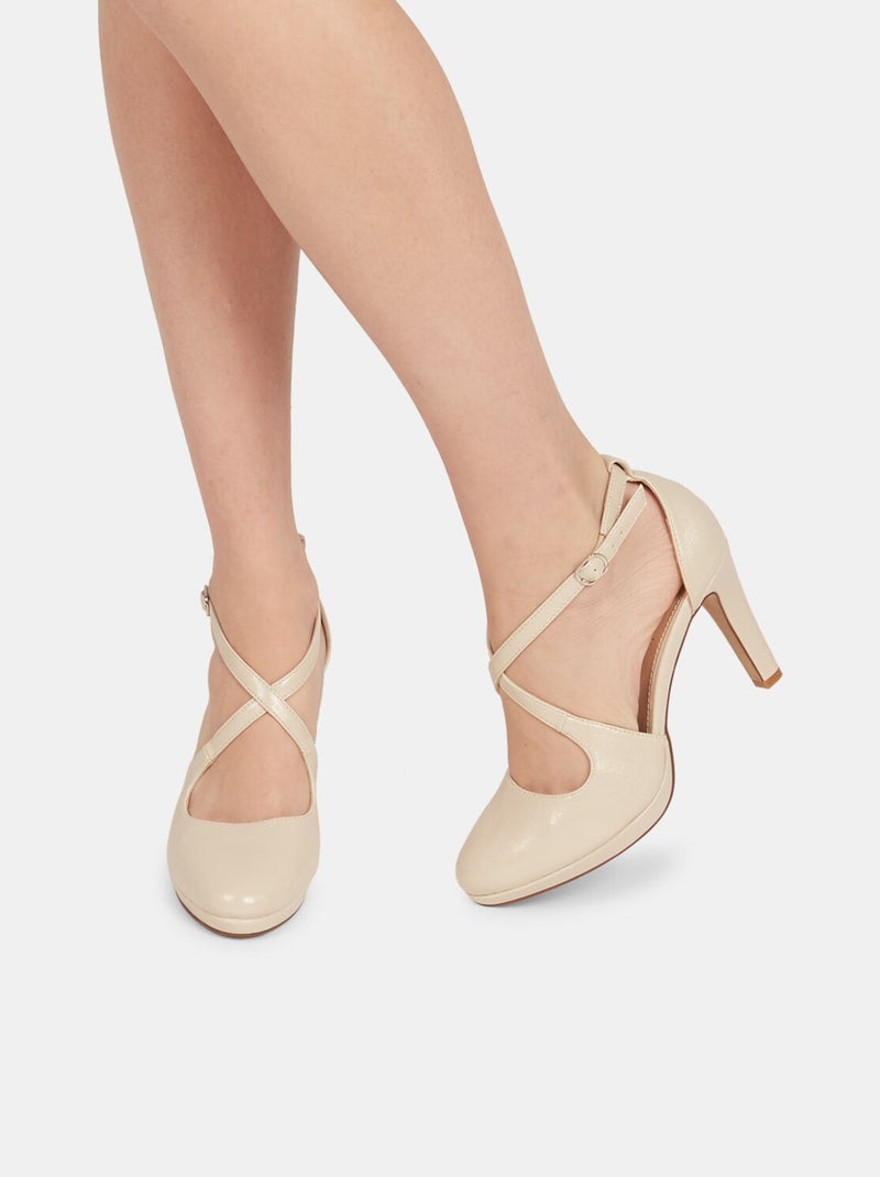 Escarpins confortables BATA Beige - Kiabi