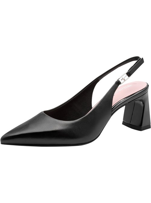 Escarpins Cuir à Talon Tamaris - Kiabi