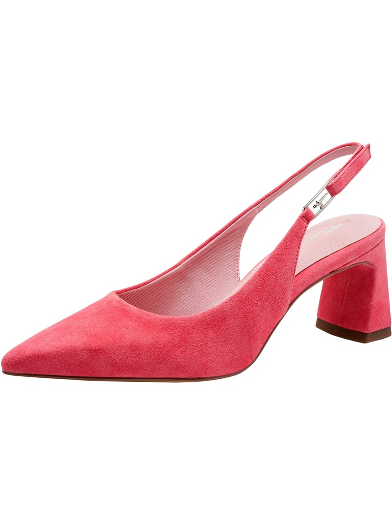 Escarpins Cuir à Talon Tamaris Rose - Kiabi