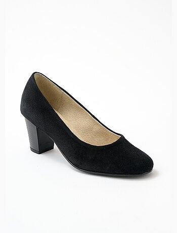Escarpins cuir bout rond largeur confort - afibel