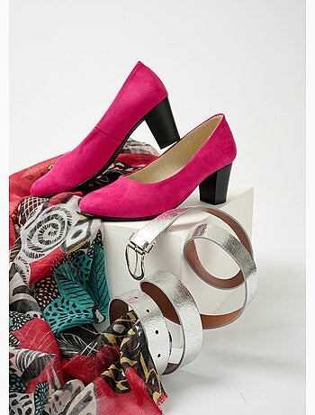 Escarpins cuir bout rond largeur confort