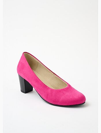 Escarpins cuir bout rond largeur confort