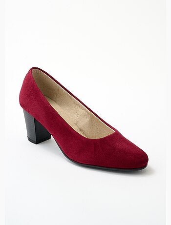 Escarpins cuir bout rond largeur confort