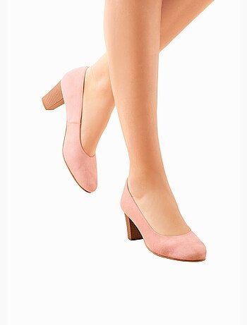 Escarpins cuir bout rond largeur confort