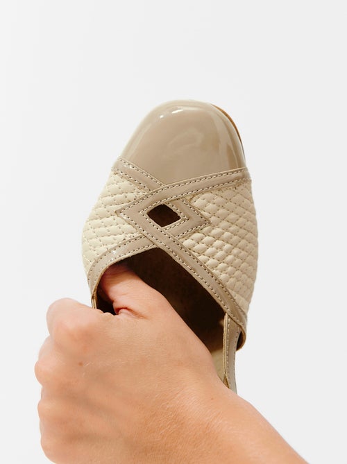 Escarpins cuir largeur confort pieds sensibles - Kiabi