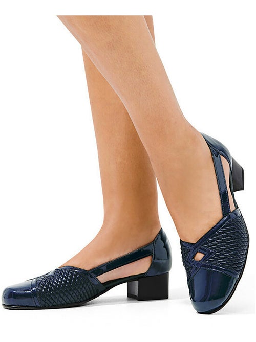 Escarpins cuir largeur confort pieds sensibles - Kiabi