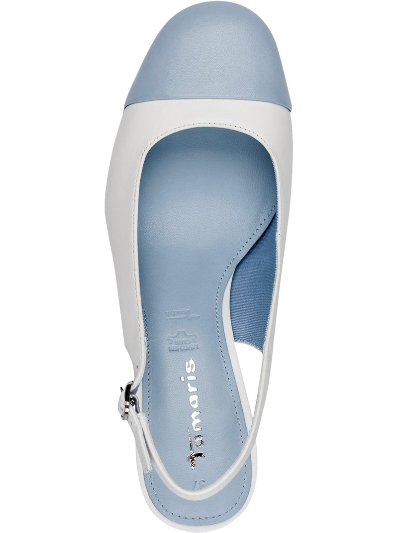 Escarpins Cuir Tamaris Blanc - Kiabi