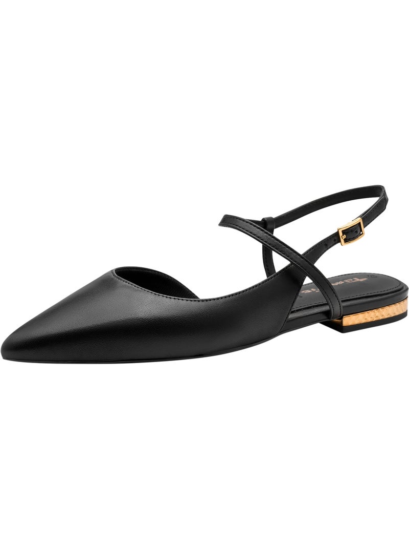 Escarpins Cuir Tamaris Noir - Kiabi